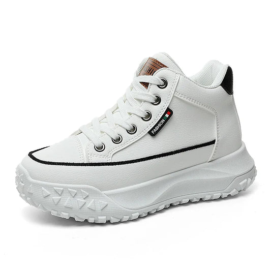 HKM-835347 Y5B08 New Simple Autumn Mid Top Fashion Versatile Elevated Thick Sole Sports Casual Anti slip Breathable Board Shoes