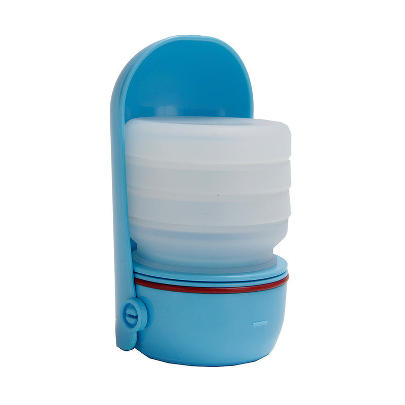 HKM-8356925 Portable Silicone Pet Water Cup - Collapsible Outdoor Drinking Bowl, 350ml Capacity, Available in Blue, Green, Pink