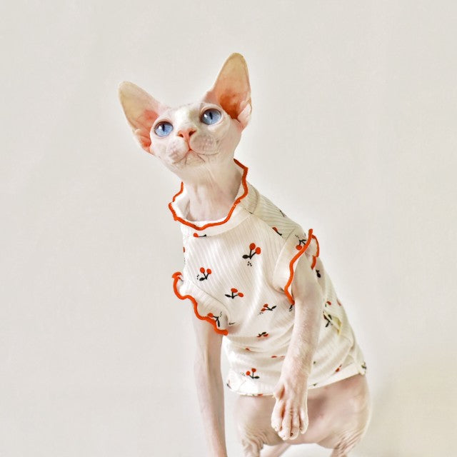 HKM-8357437 Summer Sleeveless Cat Vest in Various Colors - Rubber Material for Warmth