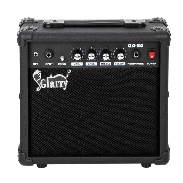 HKM-835795 20W Portable Electric Guitar Amplifier with Volume, Treble, Bass, and Middle Controls