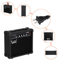 HKM-835795 20W Portable Electric Guitar Amplifier with Volume, Treble, Bass, and Middle Controls