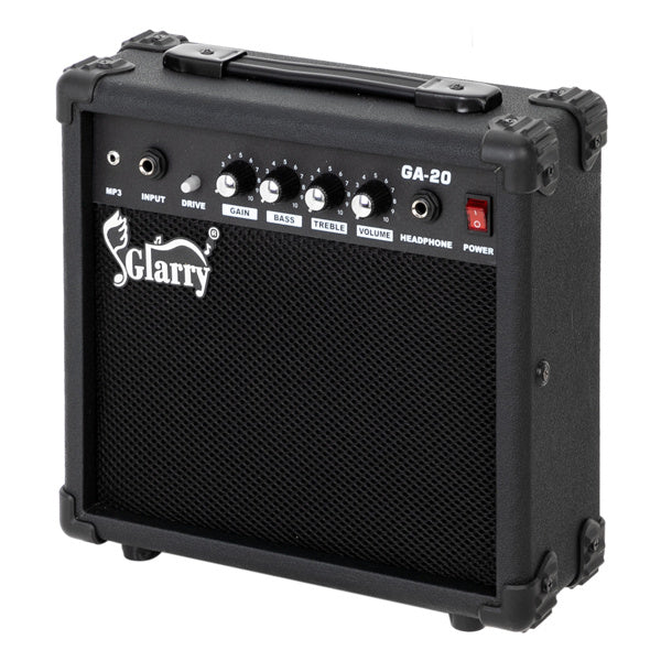 HKM-835795 20W Portable Electric Guitar Amplifier with Volume, Treble, Bass, and Middle Controls