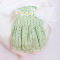 HKM-8358461 Breathable Summer Pet Skirt for Cats and Small Dogs - Lightweight Princess Style in Yellow and Green