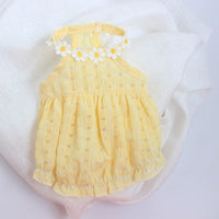 HKM-8358461 Breathable Summer Pet Skirt for Cats and Small Dogs - Lightweight Princess Style in Yellow and Green