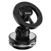 HKM-835859 Universal 360-Degree Rotation Solar-Powered Car Phone Holder with Vacuum Suction Cup and Magnetic Mount