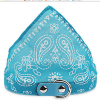 HKM-8358845 Triangle Saliva Towel Dog Collar in Pink, Black, Red, Purple, Green, Rose Red, Royal Blue, and Sky Blue - Leather, Sizes S to XXL