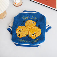 HKM-8359229 Fleece-Lined Thick Dog Coat in Blue for Warmth and Comfort, Available in Sizes L to 4XL