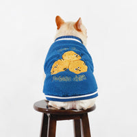 HKM-8359229 Fleece-Lined Thick Dog Coat in Blue for Warmth and Comfort, Available in Sizes L to 4XL