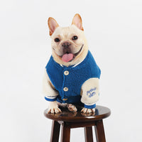 HKM-8359229 Fleece-Lined Thick Dog Coat in Blue for Warmth and Comfort, Available in Sizes L to 4XL
