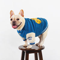 HKM-8359229 Fleece-Lined Thick Dog Coat in Blue for Warmth and Comfort, Available in Sizes L to 4XL