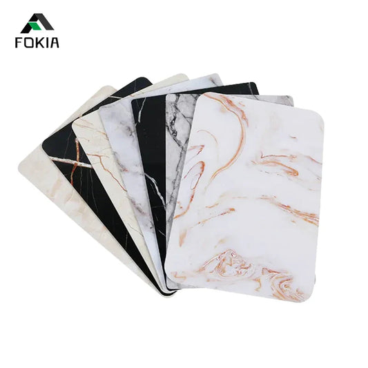 HKM-835987 High-Gloss SPC Wall Panel and PVC Marble Board for Interior Decoration