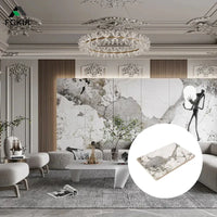 HKM-835987 High-Gloss SPC Wall Panel and PVC Marble Board for Interior Decoration