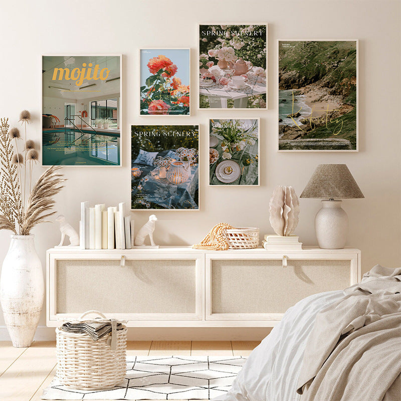 HKM-836051 Nordic Animal and Abstract Canvas Wall Art for Bedroom Decoration