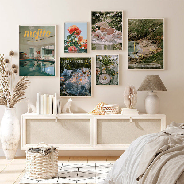 HKM-836051 Nordic Animal and Abstract Canvas Wall Art for Bedroom Decoration