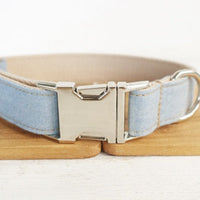 HKM-8360637 Light Blue and Yellow Medium to Large Dog Traction Collar and Rope Set
