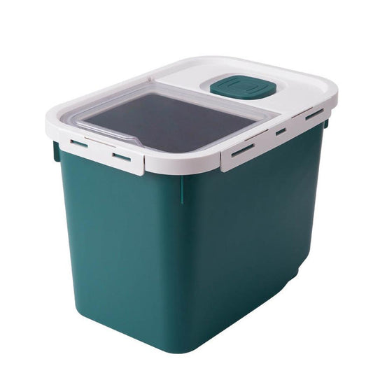 HKM-836115 Moisture-Proof Sealed Pet Food Storage Barrel - 12L Capacity, Available in Green, Orange, and White