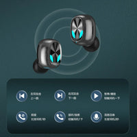 HKM-836115 Wireless Bass Earbuds with LED Display and Power Bank, Waterproof TWS Earphones