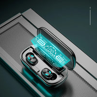HKM-836115 Wireless Bass Earbuds with LED Display and Power Bank, Waterproof TWS Earphones