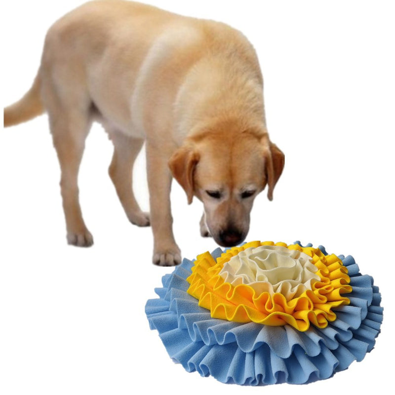 HKM-8361661 Pet Sniffing Pad - Thick Flannel, Interactive Training Mat for Dogs, 48x48cm with 35cm Base Diameter