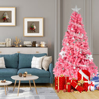 HKM-836243 6ft PVC Pink Christmas Tree - Full Lush Design for Festive Home Decor