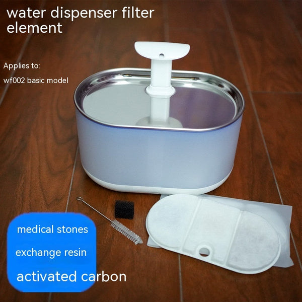 HKM-8362685 Pet Water Dispenser Replacement Filter Core with Cotton and Cleaning Brush for Dogs and Cats