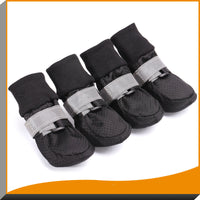 HKM-8363453 Waterproof Dog Walking Shoes with Warm Flannel Lining for Medium and Large Breeds