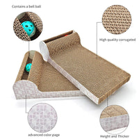 HKM-8364093 Large Corrugated Paper Cat Scratch Board - Durable and Stylish Claw Toy