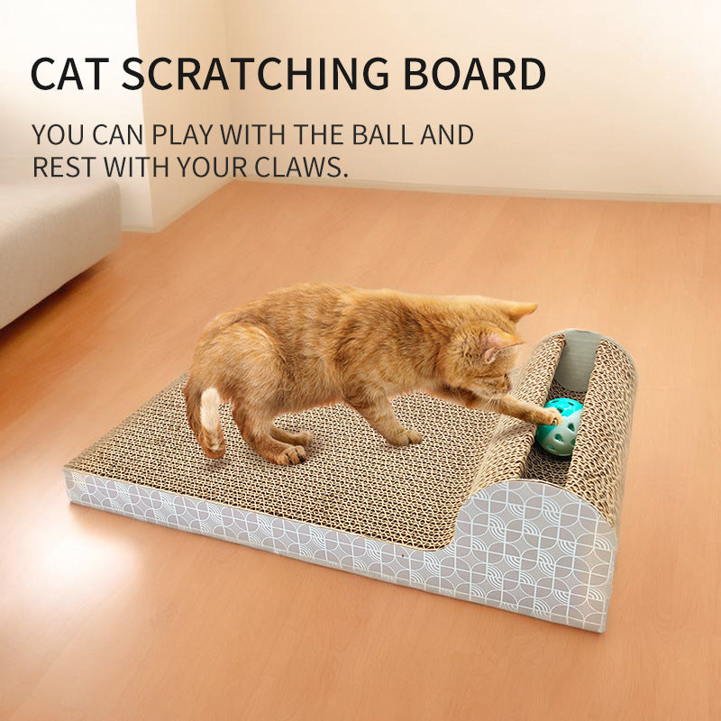HKM-8364093 Large Corrugated Paper Cat Scratch Board - Durable and Stylish Claw Toy