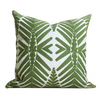 HKM-836499 Green Leaf Embroidery Cotton Sofa Pillowcase - 45x45cm
