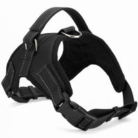 HKM-8365885 Explosion-Proof Leather Dog Harness with Trap Hand Holding Rope ¨C Red, Black, Camouflage, Leopard Print, S-XXL