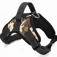 HKM-8365885 Explosion-Proof Leather Dog Harness with Trap Hand Holding Rope ¨C Red, Black, Camouflage, Leopard Print, S-XXL