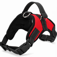 HKM-8365885 Explosion-Proof Leather Dog Harness with Trap Hand Holding Rope ¨C Red, Black, Camouflage, Leopard Print, S-XXL