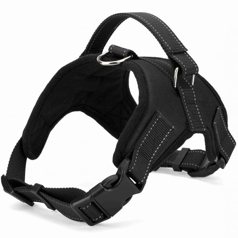 HKM-8365885 Explosion-Proof Leather Dog Harness with Trap Hand Holding Rope ¨C Red, Black, Camouflage, Leopard Print, S-XXL
