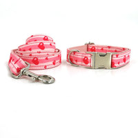 HKM-836819 Durable Pet Dog Collar and Leash Set in Comfortable Fabric, Multiple Sizes Available