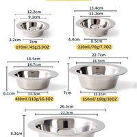 HKM-8368573 Stainless Steel Pet Slow Food Bowl for Cats - Multiple Sizes Available