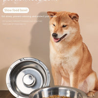 HKM-8368573 Stainless Steel Pet Slow Food Bowl for Cats - Multiple Sizes Available