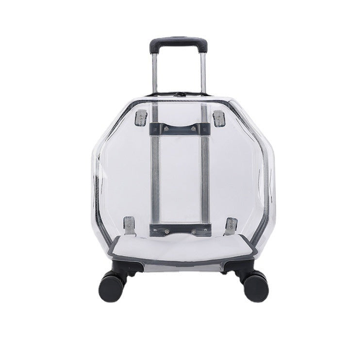 HKM-8368829 Translucent Cartoon Pet Backpack with Ventilation for Dogs and Cats - 10kg Capacity