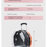 HKM-8368829 Translucent Cartoon Pet Backpack with Ventilation for Dogs and Cats - 10kg Capacity