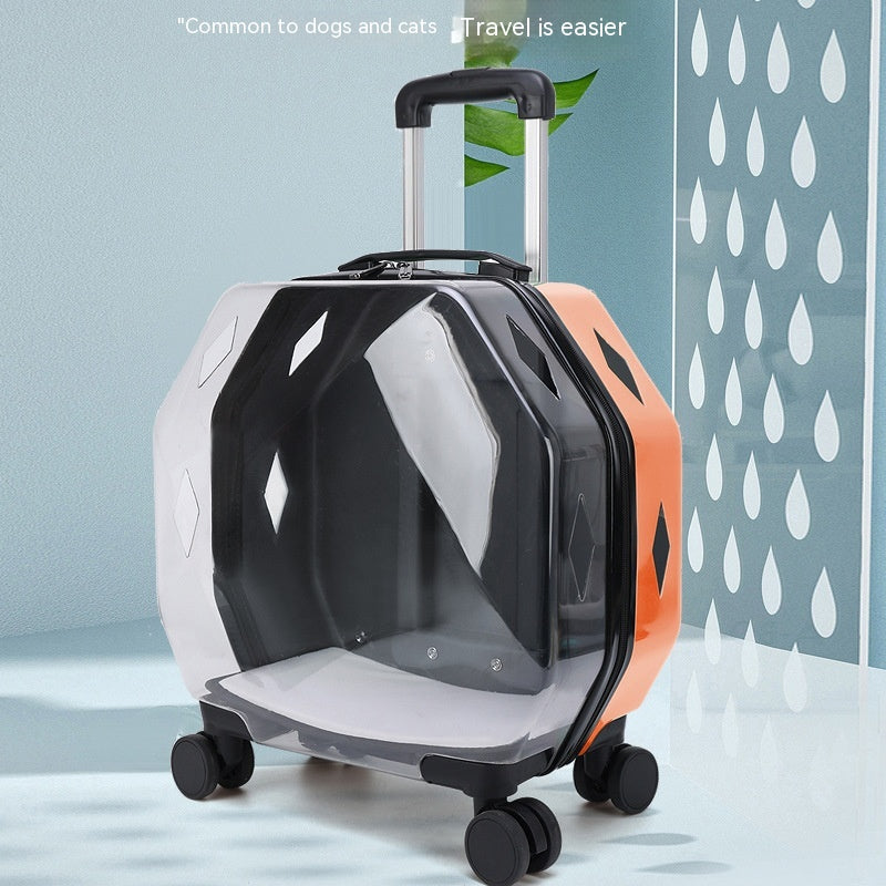 HKM-8368829 Translucent Cartoon Pet Backpack with Ventilation for Dogs and Cats - 10kg Capacity