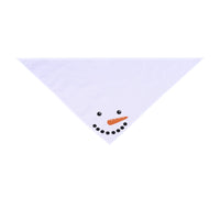 HKM-8369981 Holiday Cotton Dog Cat Turban with Elk, Snowman, and Letter Patterns - Neck Size 25-48CM