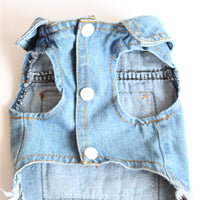 HKM-8370749 Denim Dog Vest for Small to Large Breeds - Sizes XS to 2XL