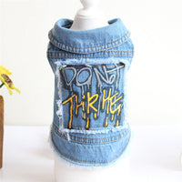 HKM-8370749 Denim Dog Vest for Small to Large Breeds - Sizes XS to 2XL