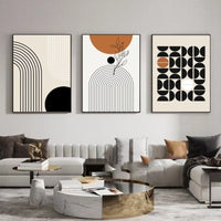 HKM-837203 Morandi Abstract Three-Piece Wall Art Set in Modern Minimalist Style