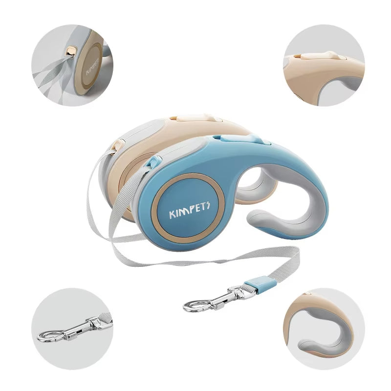 HKM-8372157 Automatic Telescopic Pet Leash for Dogs and Cats, 3m High-Tensile Webbing with Ergonomic Grip