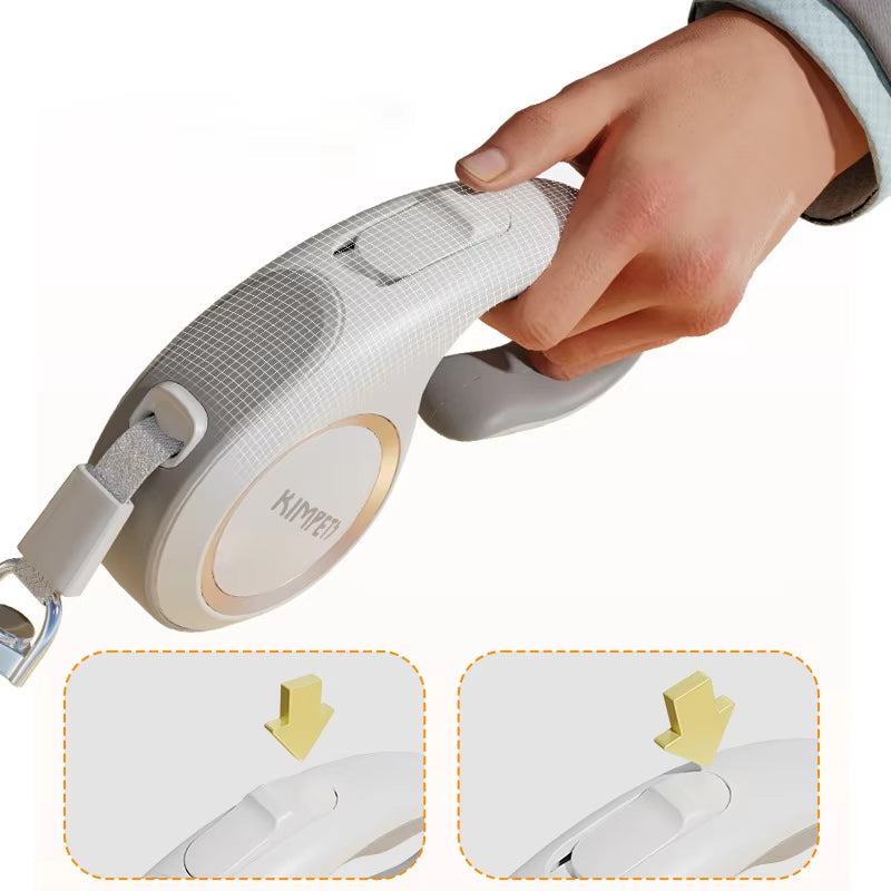 HKM-8372157 Automatic Telescopic Pet Leash for Dogs and Cats, 3m High-Tensile Webbing with Ergonomic Grip