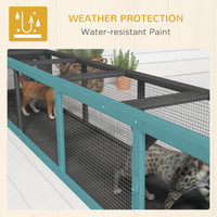 HKM-8372413 Extendable Cat Tunnel with Weather Protection for Outdoor Play and Relaxation