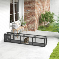 HKM-8372413 Extendable Cat Tunnel with Weather Protection for Outdoor Play and Relaxation