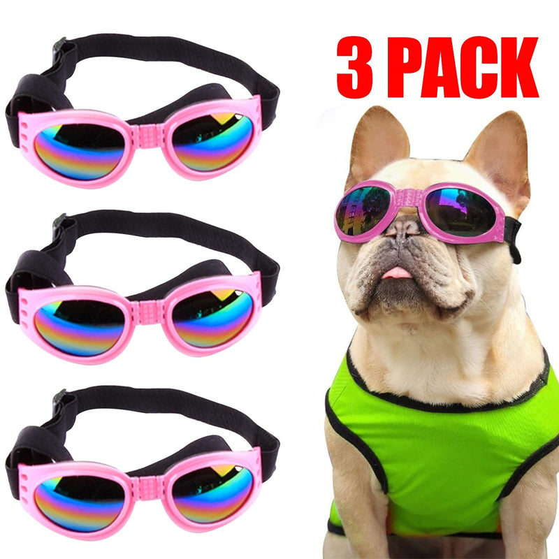 HKM-837267 Adjustable Pet Sunglasses for Small and Medium Dogs and Cats - UV Protection and Windproof Goggles