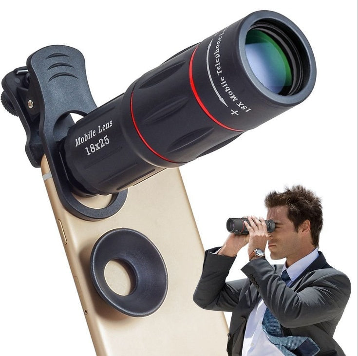 HKM-837331 18X Telephoto Lens for Mobile Phones with Adjustable Zoom and Flexible Tripod Adapter
