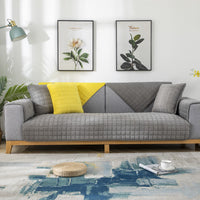 HKM-837331 Solid Color Plush Sofa Cushion - Modern Non-Slip Design in Various Sizes and Shades